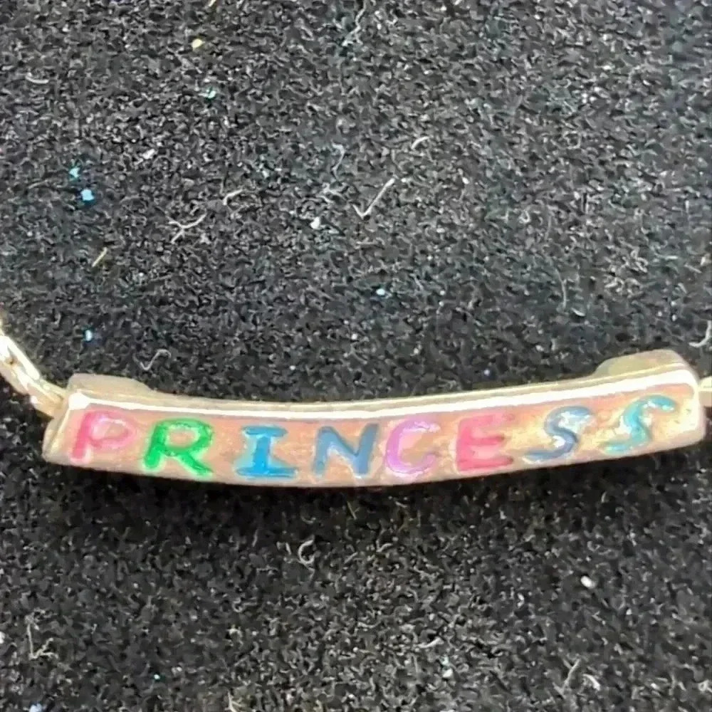 Silver Tone Princess Necklace 15 inch